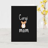 Corgi Mom - Sketch Corgi カード (黄色い花)