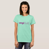 Corgi Mom Womens Ringer Tee Tシャツ (正面フル)