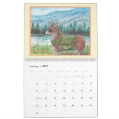 Corgi Moments Wall Calendar - お洒落 Dog Art カレンダー (1月 2027)