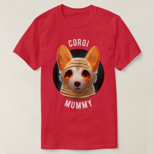 Corgi Mummyhalloween-585 Tシャツ (デザイン正面)