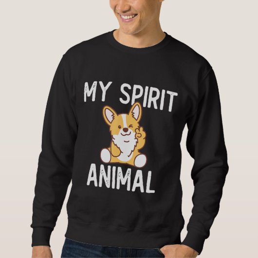 Corgi My Spirit Animal Corgi Dog スウェットシャツ (正面)