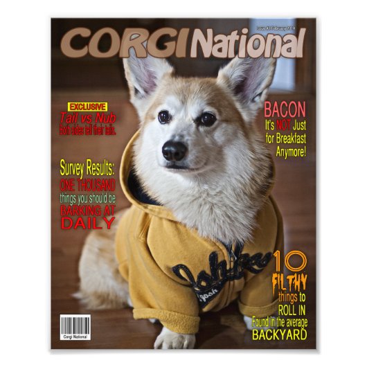 Corgi National Magazine (カスタマイズ可能なプリント) フォトプリント (正面)