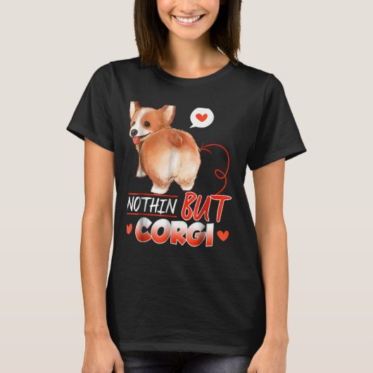 Corgi Nothing Long Sleeve Tシャツ (正面)