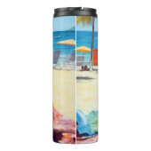 Corgi onビーチ、愛犬家の夏の贈り物 タンブラー (裏面)