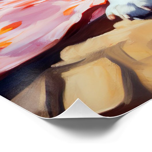 Corgi onビーチ、愛犬家の夏の贈り物 ポスター (コーナー)