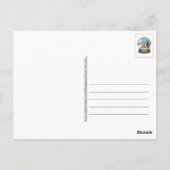 Corgi on Skatesクリスマスポストカード ポストカード (裏面)