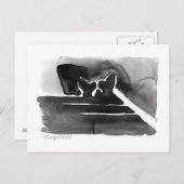 Corgi on the Stairsはがき ポストカード (正面/裏面)