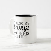 Corgi Photo パーソナライズされた Gift for愛犬家 ツートーンマグカップ (正面左)