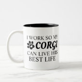 Corgi Photo パーソナライズされた Gift for愛犬家 ツートーンマグカップ (左)
