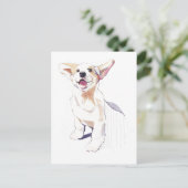 Corgi Postcard – Pembroke Welsh Corgi ポストカード (スタンド正面)