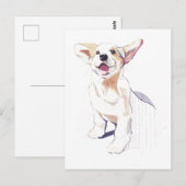 Corgi Postcard – Pembroke Welsh Corgi ポストカード (正面/裏面)