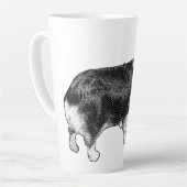 Corgi Prism Holiday Wink カフェラテマグ (左アングル)