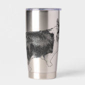 Corgi Prism Holiday Wink 保温保冷タンブラー (左面)