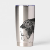 Corgi Prism Holiday Wink 保温保冷タンブラー (正面)