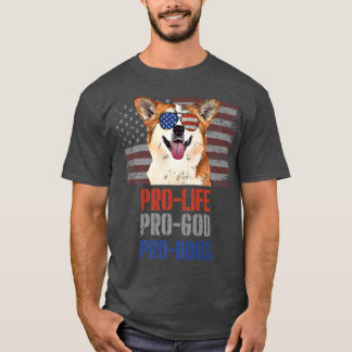 Corgi Pro Life Pro God Pro Dogs393 Tシャツ