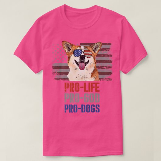 Corgi Pro Life Pro God Pro Dogs-597 Tシャツ (デザイン正面)