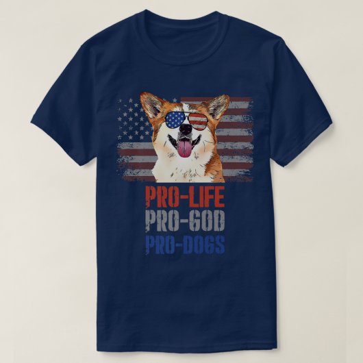 Corgi Pro Life Pro God Pro Dogs Premium Tシャツ (デザイン正面)