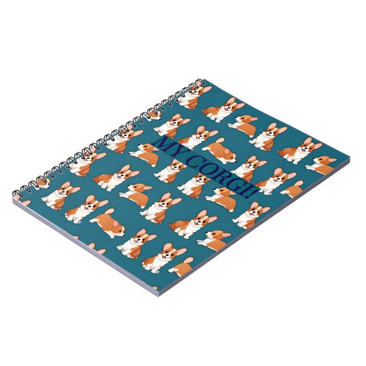 Corgi Puppy Notebook Journal ノートブック (左側)