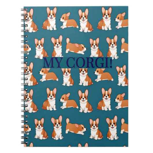 Corgi Puppy Notebook Journal ノートブック (正面)