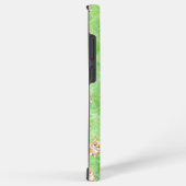 Corgi Puppy with Green Leaves Pattern Phone Case Samsung Galaxyケース (右側面)