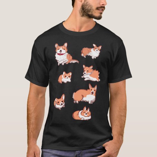 Corgi Pups Tシャツ (正面)
