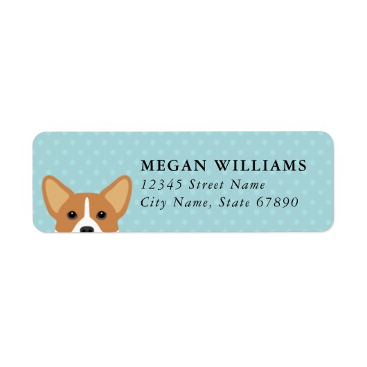 Corgi Return Address Label ラベル (正面)