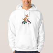 Corgi Riding a Bicycle パーカ (正面)