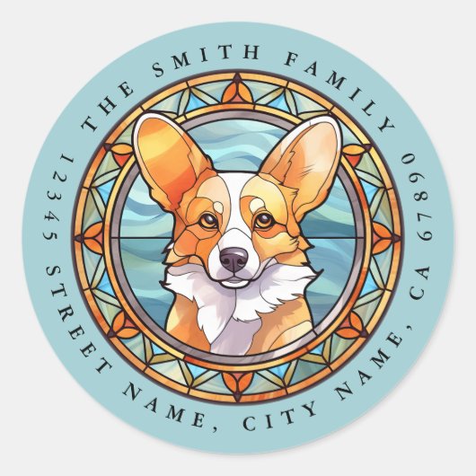 Corgi Round Stickers ラウンドシール (正面)