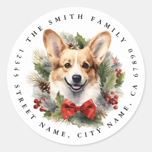 Corgi Round Stickers ラウンドシール (正面)