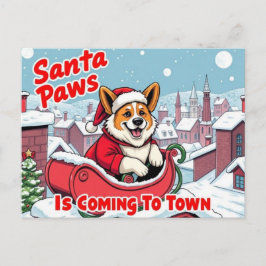 Corgi Santa Paws シーズンポストカード