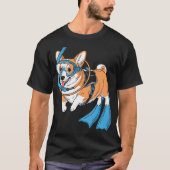 Corgi Scuba Diver Under Water Diving Scuba Divers Tシャツ (正面)