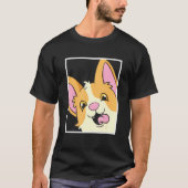 Corgi Selfie Animal Self Portrait Dog Tシャツ (正面)