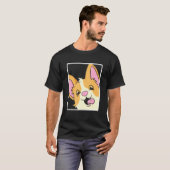 Corgi Selfie Animal Self Portrait Dog Tシャツ (正面フル)