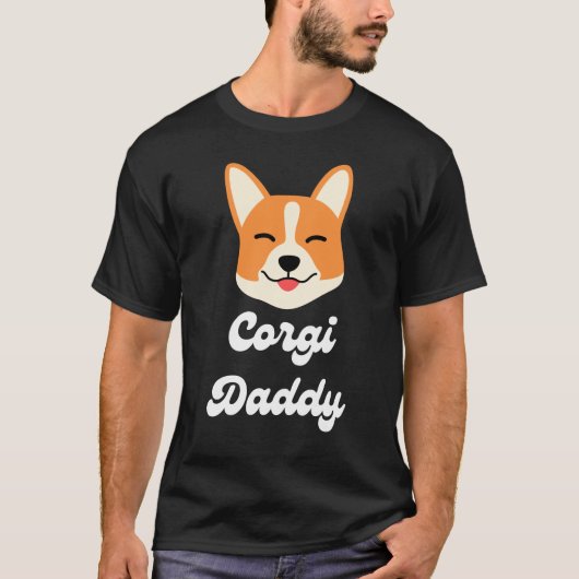 Corgi-Shirt Corgi Dad Funny Father Day Gift Tシャツ (正面)