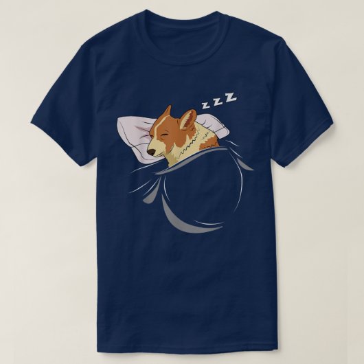 Corgi Sleep Sleeping Pyjamas Top Gift Corgi  Tシャツ (デザイン正面)