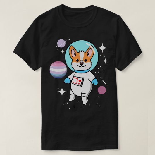 Corgi Space Bigender Pride-621 Tシャツ (デザイン正面)