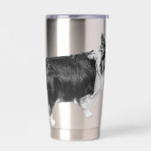 Corgi Spark in Snowlight 保温保冷タンブラー (左面)