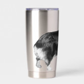 Corgi Spark in Snowlight 保温保冷タンブラー (正面)