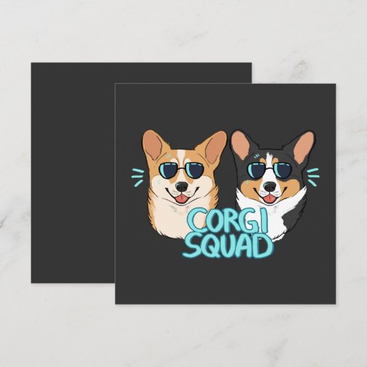 Corgi Squad  The Doctor And The Queen 招待状 (正面/裏面)