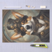 Corgi Steampunk夢:機械的な切り離し 薄葉紙 (クラフト)
