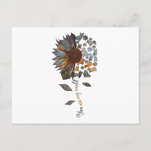 Corgi Sunflowerあなたは私の世界アパレルコーギドッグである ポストカード (正面)