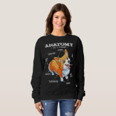 Corgi Tシャツおもしろい犬の構造 スウェットシャツ (正面フル)
