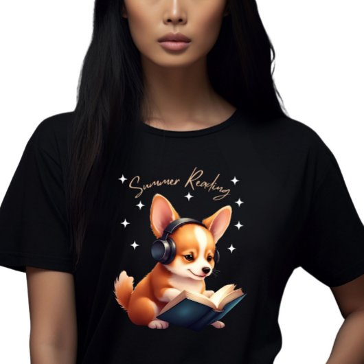 Corgi the Book Lover Tシャツ