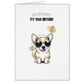 Corgi Themed Birthday Card Dog Lovers (正面)