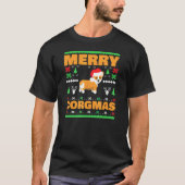 Corgi Ugly Christmas Tシャツ (正面)