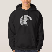 Corgi Under Moon Halloween Dog パーカ (正面)