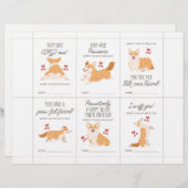 Corgi Valentine Cards for Kids レターヘッド (正面/裏面)