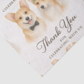 Corgi Watercolor Wedding Thank you 薄葉紙 (詳細)