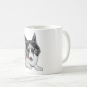 Corgi Wink in Red コーヒーマグカップ (正面右)