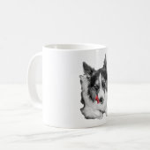 Corgi Wink in Red コーヒーマグカップ (正面左)
